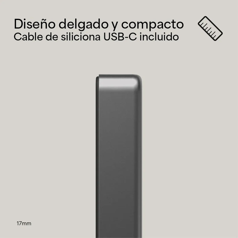 Batería mophie Powerstation Qi2 de 15W  10000mAh - Negro — vista 4 | iShop Colombia
