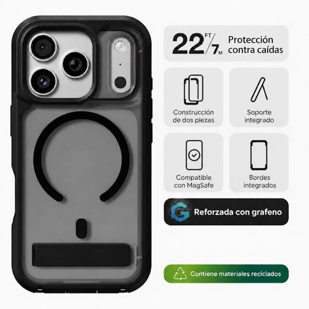 Case_ZAGG_Rainier_con_MagSafe_KS_para_iPhone_18_Pro_17_Pro_Negro_Humo_Imagen_posicion_2_iShop_Colombia
