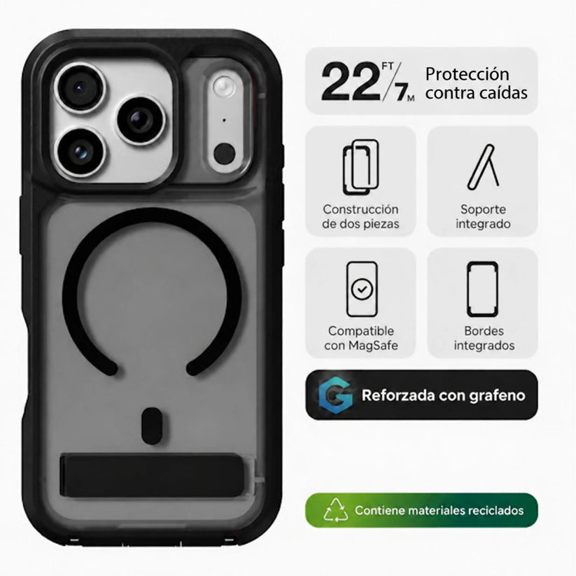 Case_ZAGG_Rainier_con_MagSafe_KS_para_iPhone_18_Pro_17_Pro_Negro_Humo_Imagen_posicion_2_iShop_Colombia