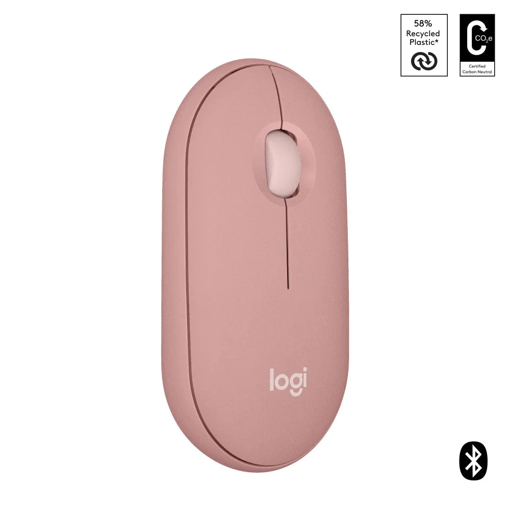 Mouse_Inalambrico_Bluetooth_Logitech_Pebble_2_M350s_Rosa_imagen_posicion_2_iShop_Colombia