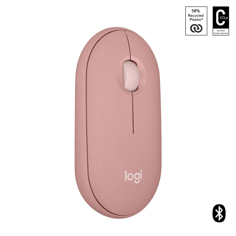 Mouse_Inalambrico_Bluetooth_Logitech_Pebble_2_M350s_Rosa_imagen_posicion_2_iShop_Colombia