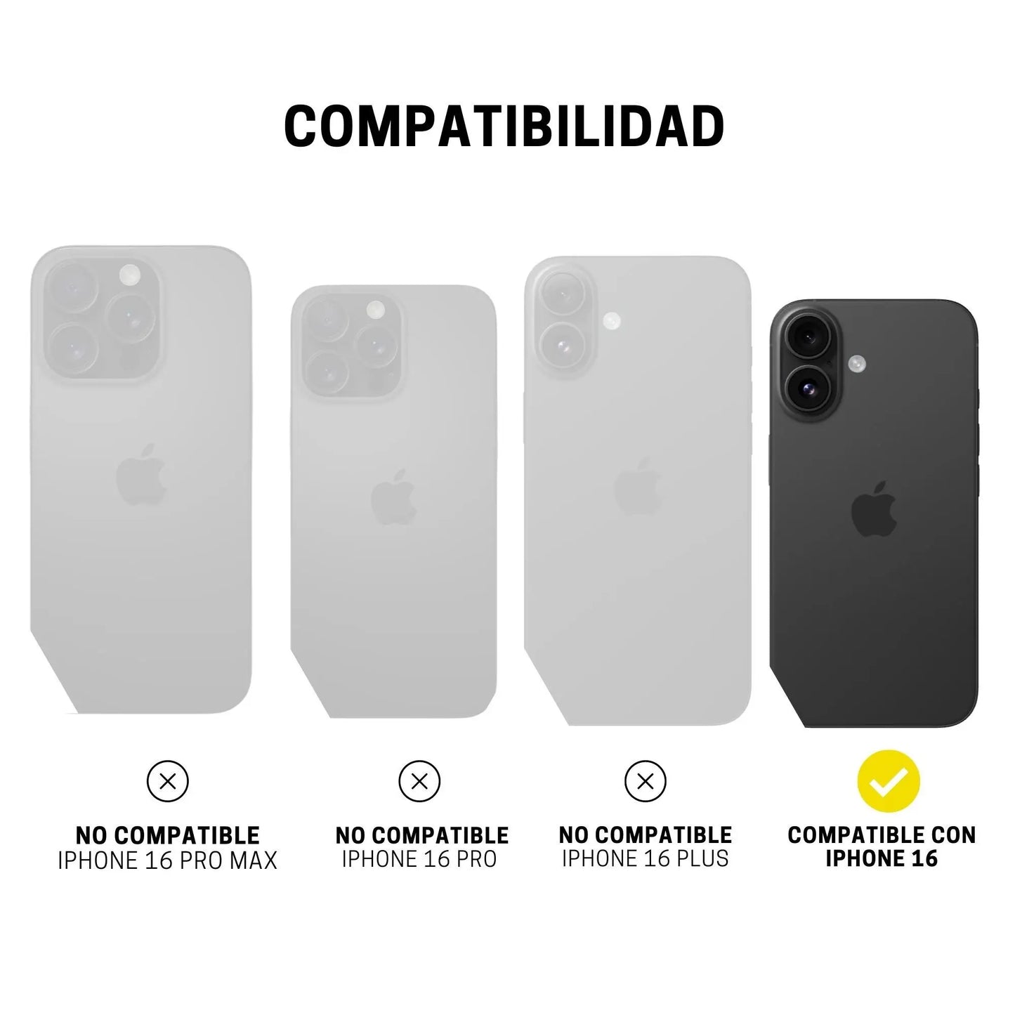 Case ItSkins Supreme R Clear con MagSafe para iPhone 16 - Negro