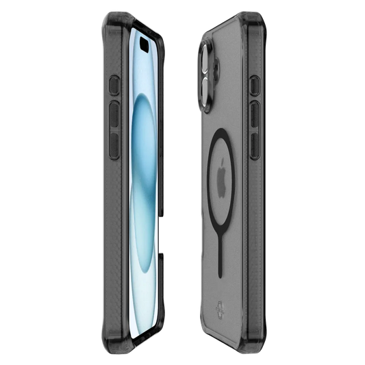 Case ItSkins Hybrid R Vapor con MagSafe para iPhone 16 Plus - Negro