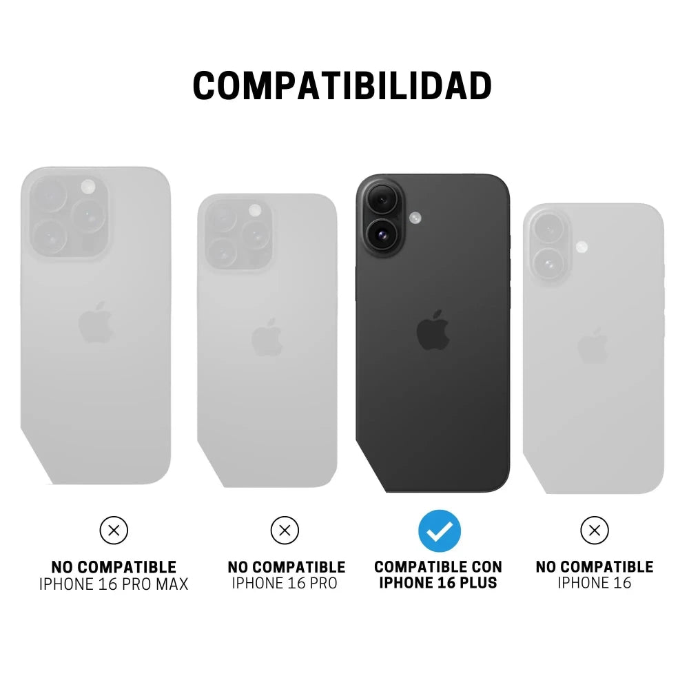 Case ItSkins Hybrid R Clear con MagSafe para iPhone 16 Plus - Transparente