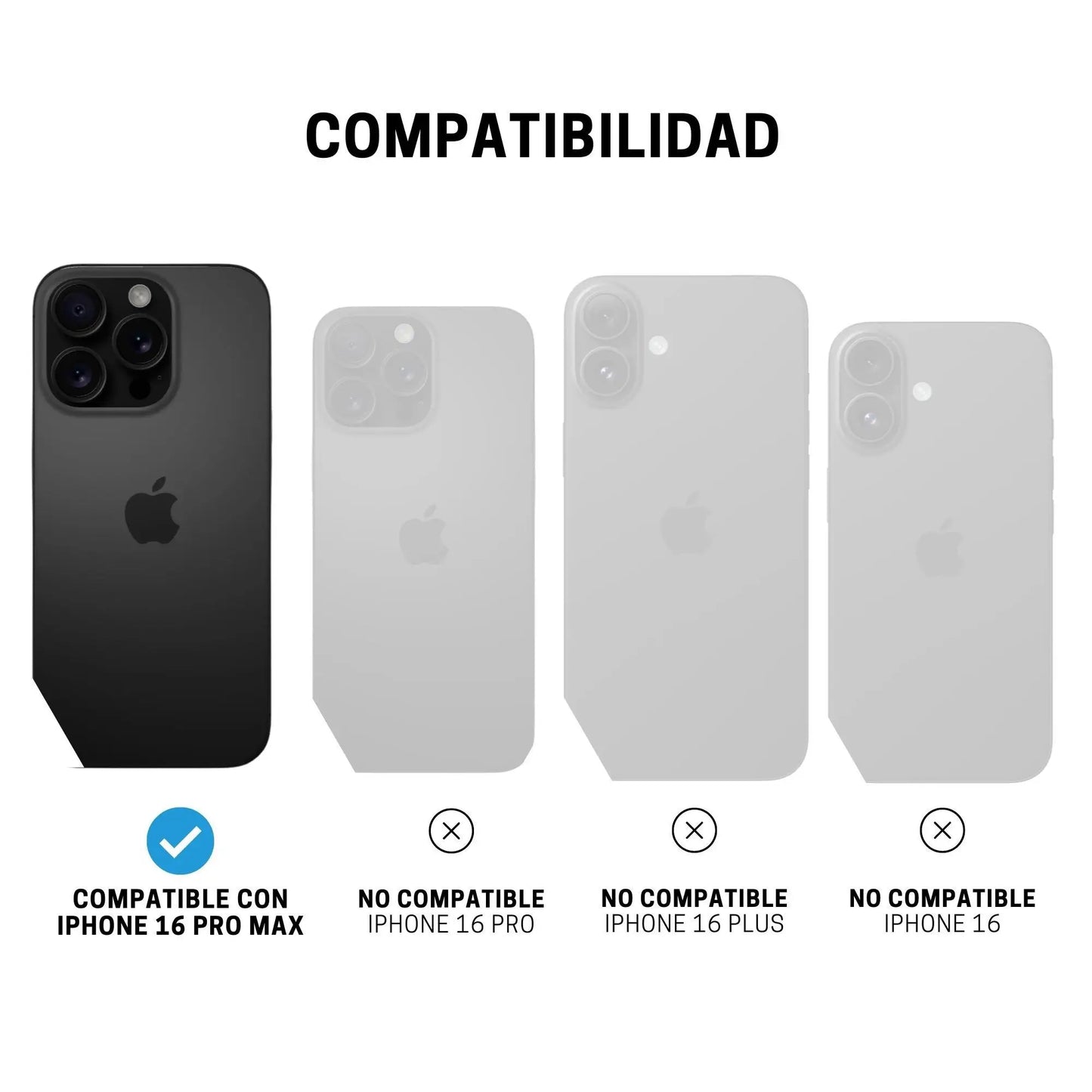 Case ItSkins Hybrid R Vapor con MagSafe para iPhone 16 Pro Max - Negro