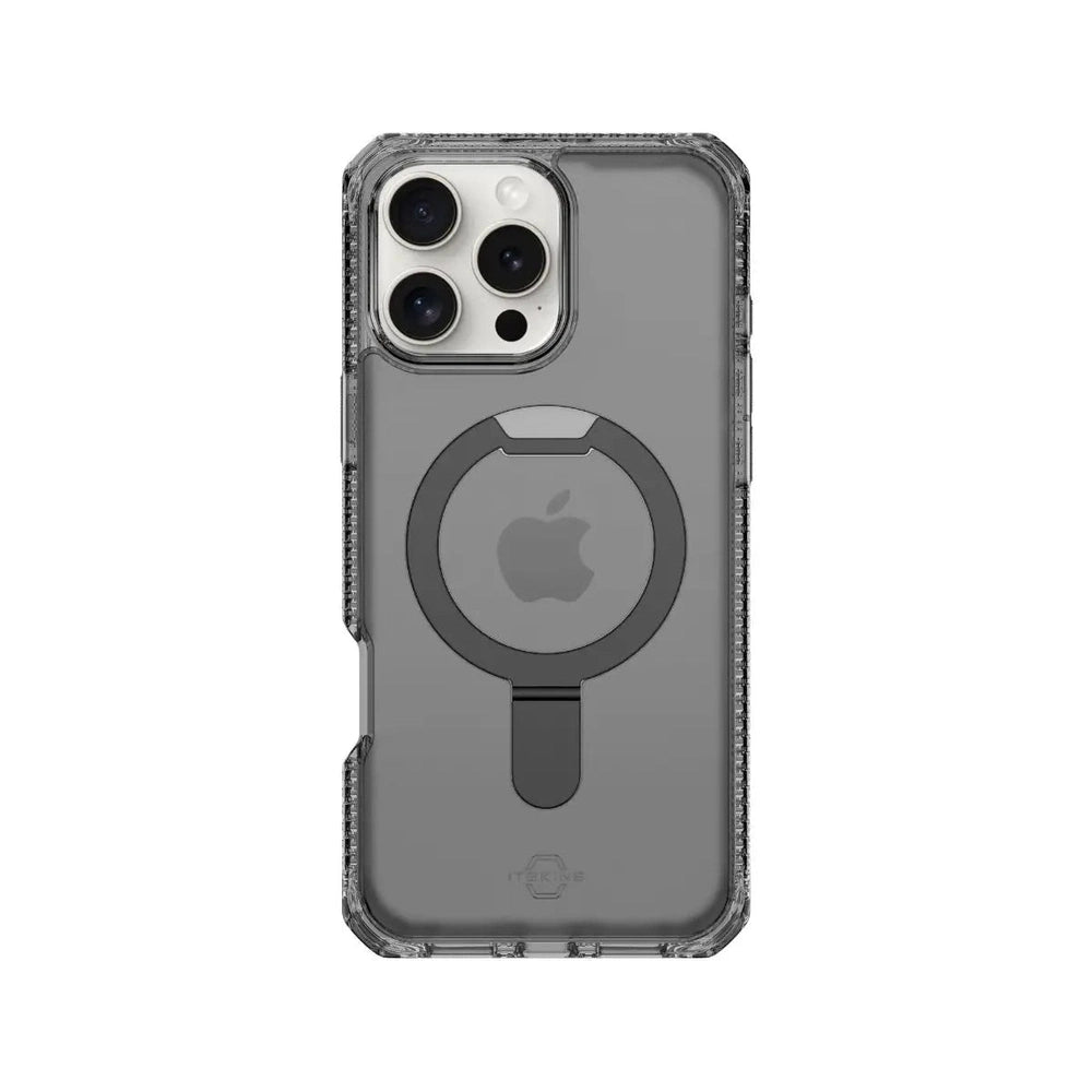 Case ItSkins Hybrid R Vapor Stand con MagSafe para iPhone 16 Pro Max - Negro