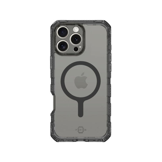 Case ItSkins Supreme R Clear con MagSafe para iPhone 16 Pro Max - Negro