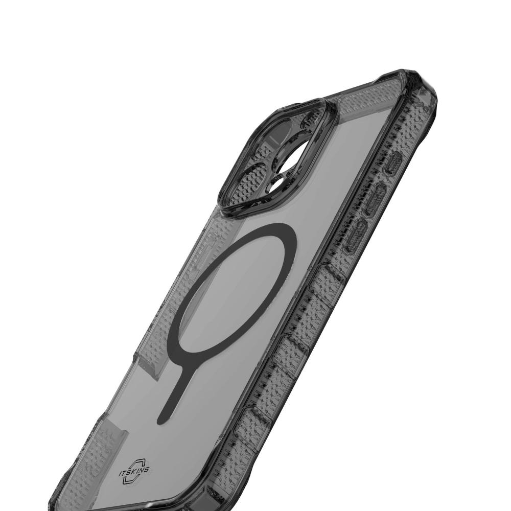 Case ItSkins Supreme R Clear con MagSafe para iPhone 16 Pro Max - Negro