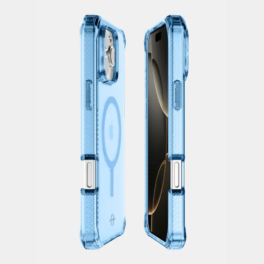 Case ItSkins Hybrid R Vapor con MagSafe para iPhone 16 Pro - Azul