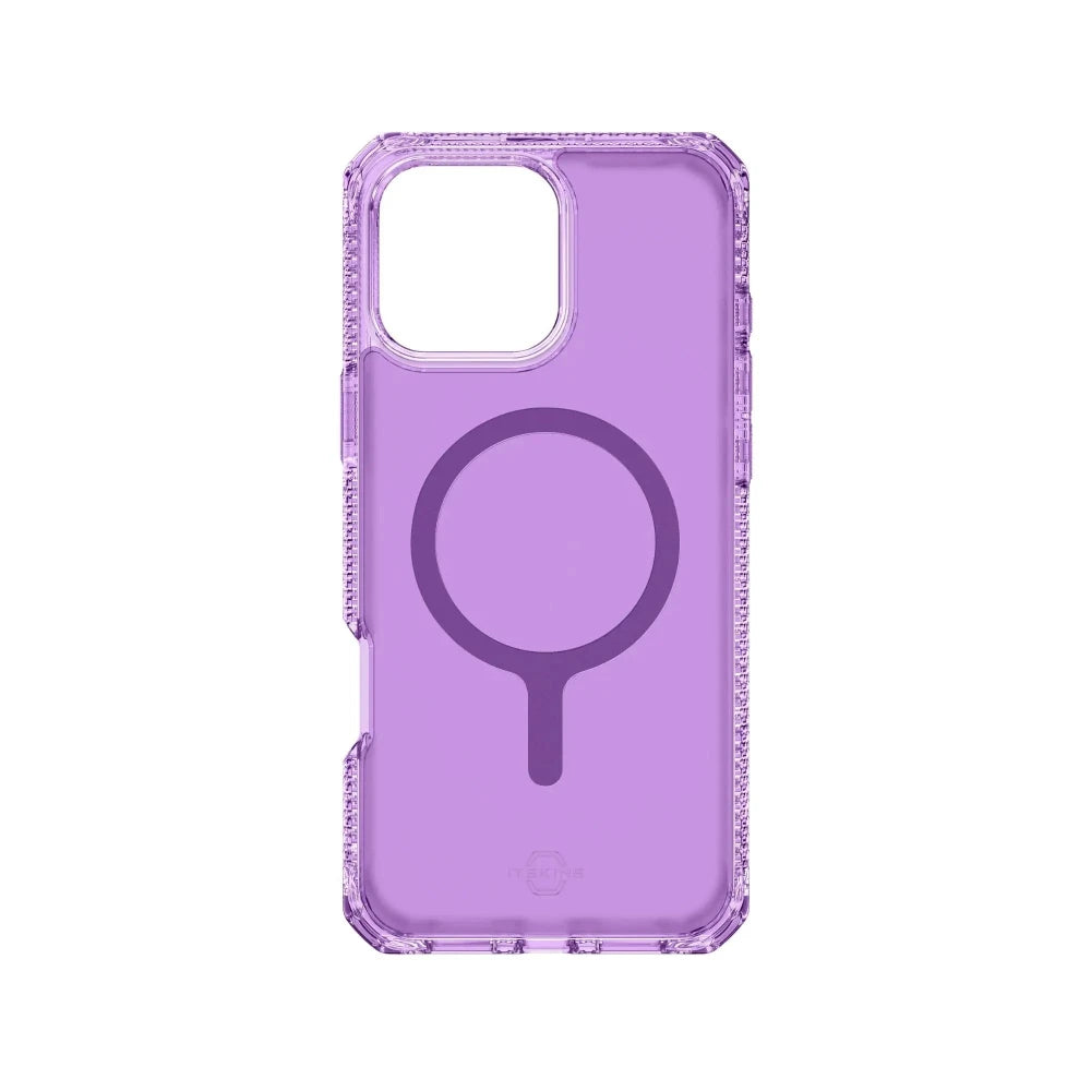 Case ItSkins Hybrid R Vapor con MagSafe para iPhone 16 Pro - Morado