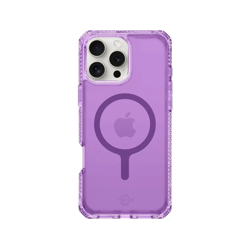 Case ItSkins Hybrid R Vapor con MagSafe para iPhone 16 Pro - Morado