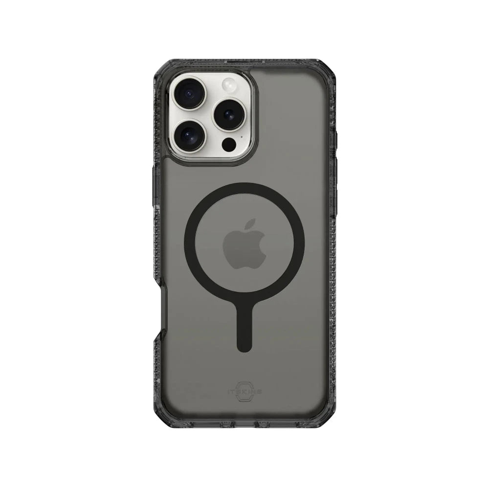 Case ItSkins Hybrid R Vapor con MagSafe para iPhone 16 Pro - Negro