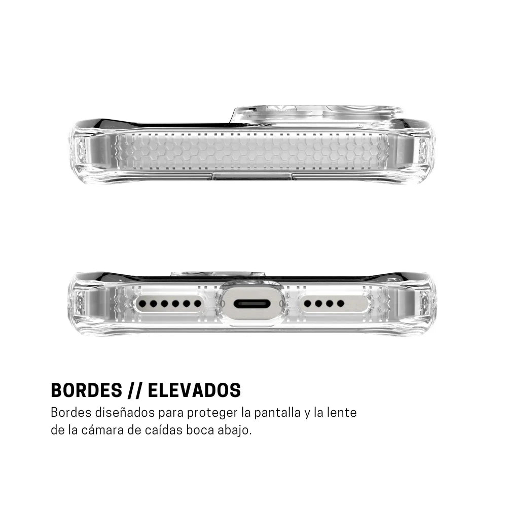 Case ItSkins Hybrid R Clear con MagSafe para iPhone 16 Pro - Transparente