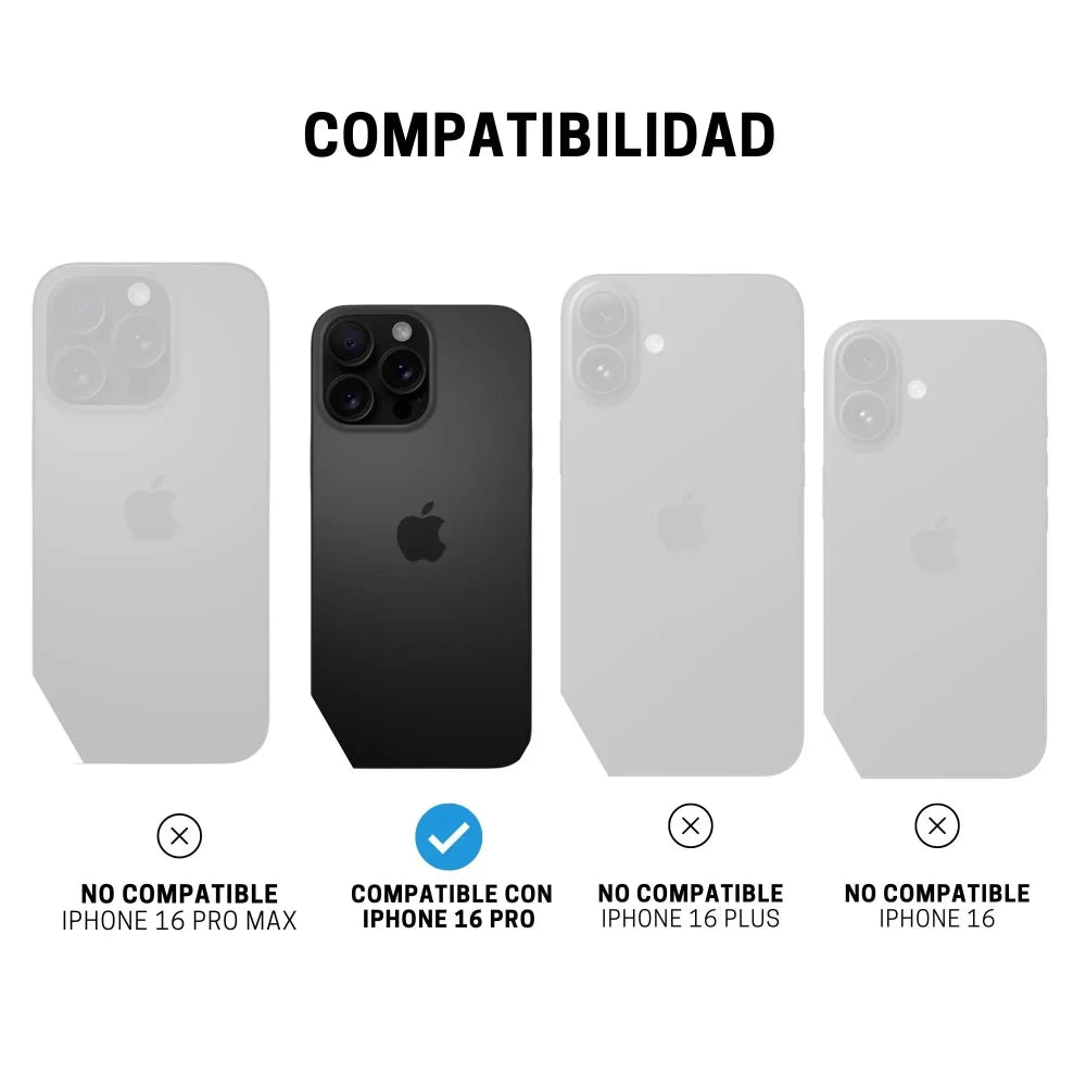 Case ItSkins Hybrid R Clear con MagSafe para iPhone 16 Pro - Transparente