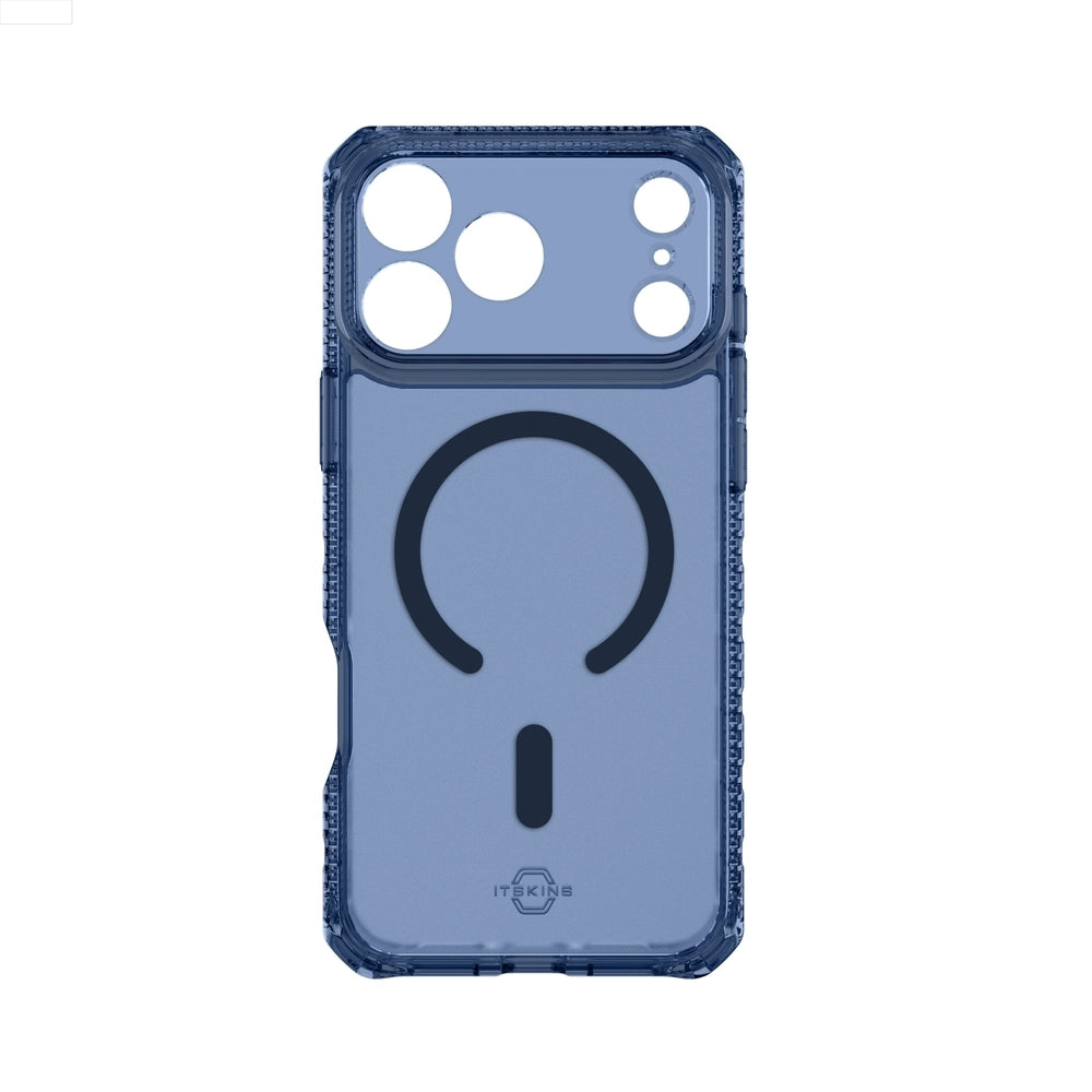 Case ItSkins Hybrid R Vapor con MagSafe para iPhone 17 Pro - Azul Marino