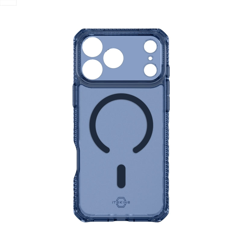 Case ItSkins Hybrid R Vapor con MagSafe para iPhone 17 Pro - Azul Marino