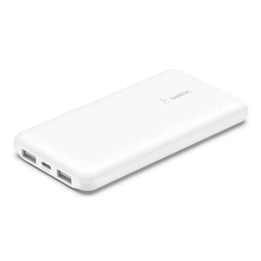 Batería portatil Belkin 10000 mAh USB-A x2 USB-C - Blanco