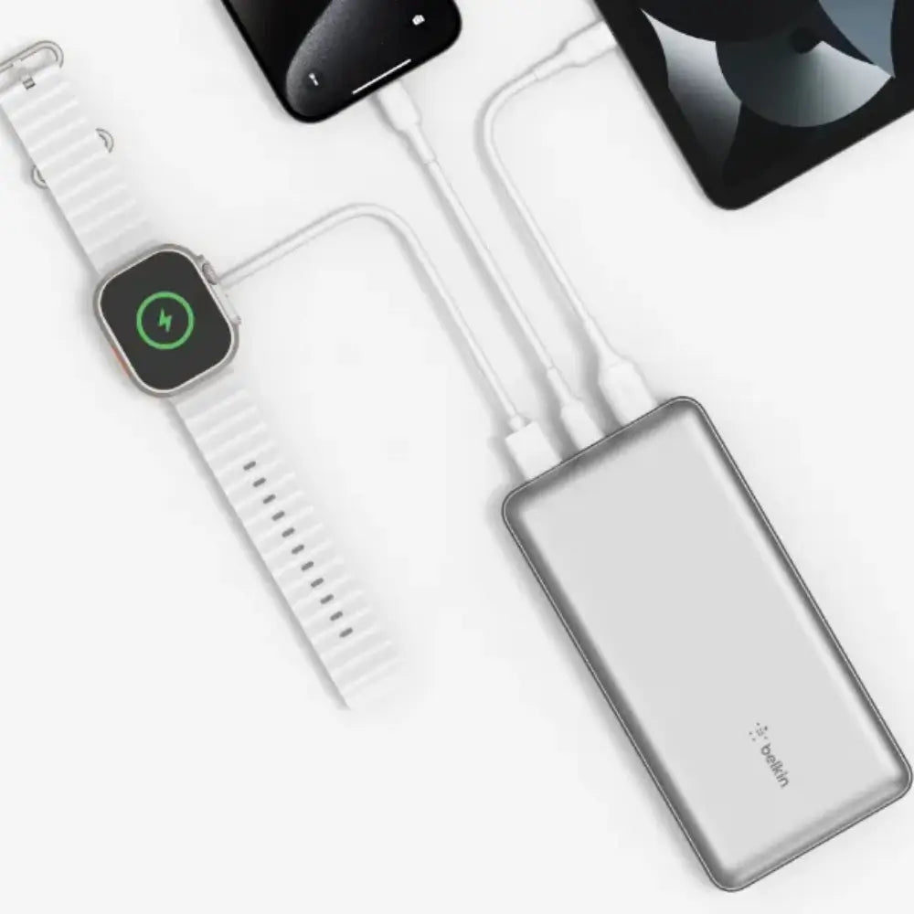 Batería portatil Belkin 20000 mAh USB-A x2 USB-C - Plata