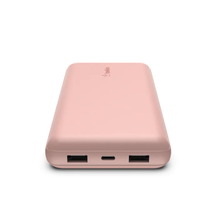 Bateria Externa Belkin 20K Puertos USB-A y USB-C 15W - Rosado