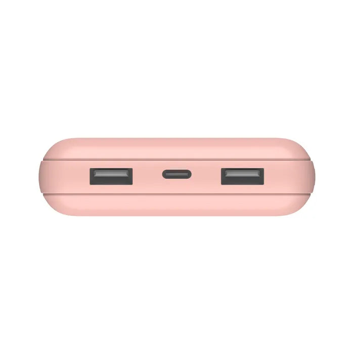 Bateria Externa Belkin 20K Puertos USB-A y USB-C 15W - Rosado