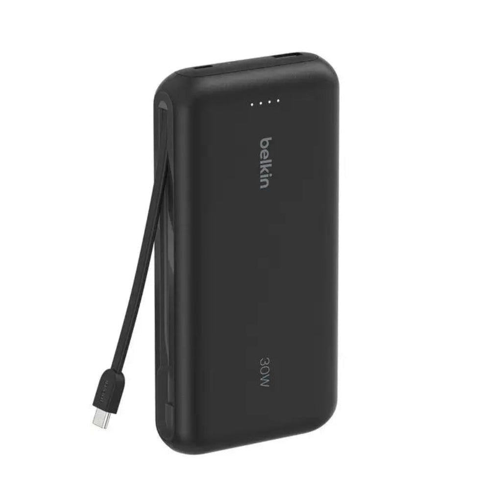 Batería Belkin 20000 mAh 30W con Cable USB-C a USB-C - Negro