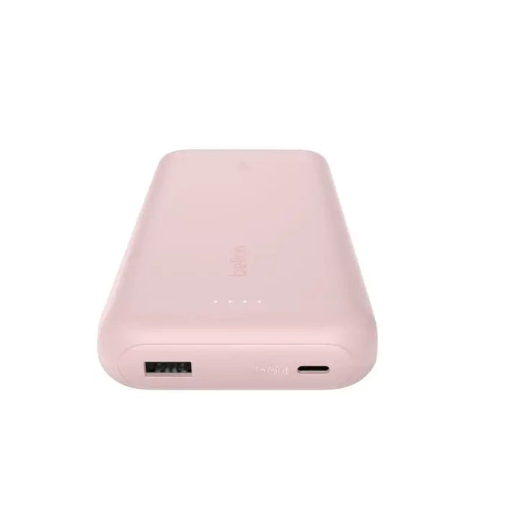 Batería Belkin 20000 mAh 30W con Cable USB-C a USB-C - Rosado