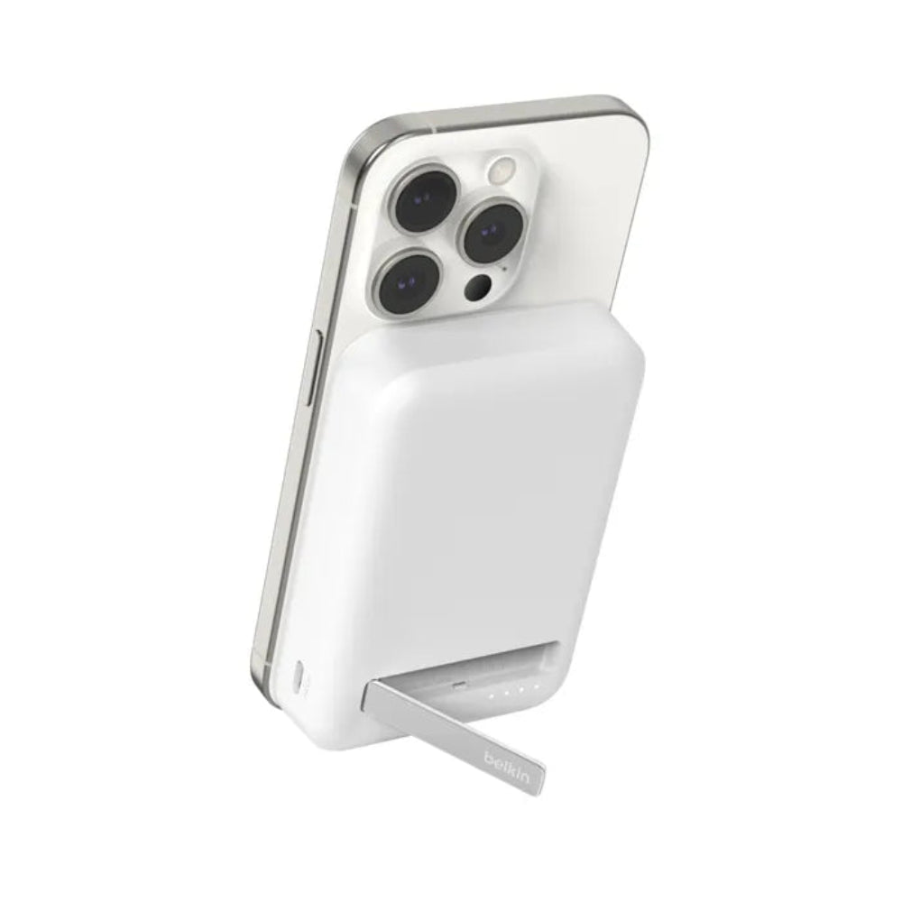 Batería Externa Qi2 10.000 mAh 15W stand - Blanco