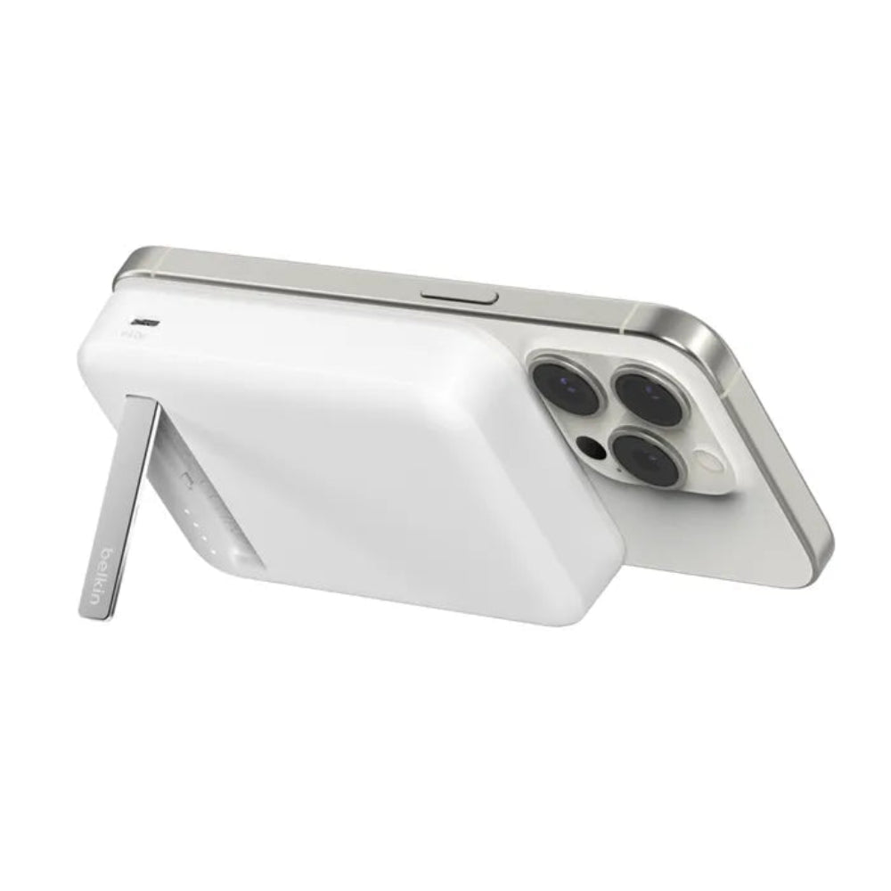 Batería Externa Qi2 10.000 mAh 15W stand - Blanco