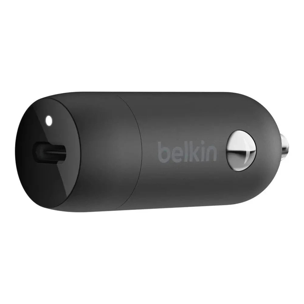 Cargador Carro Belkin con Cable USB-C a Lightning + Puerto USB-A 20W - Negro