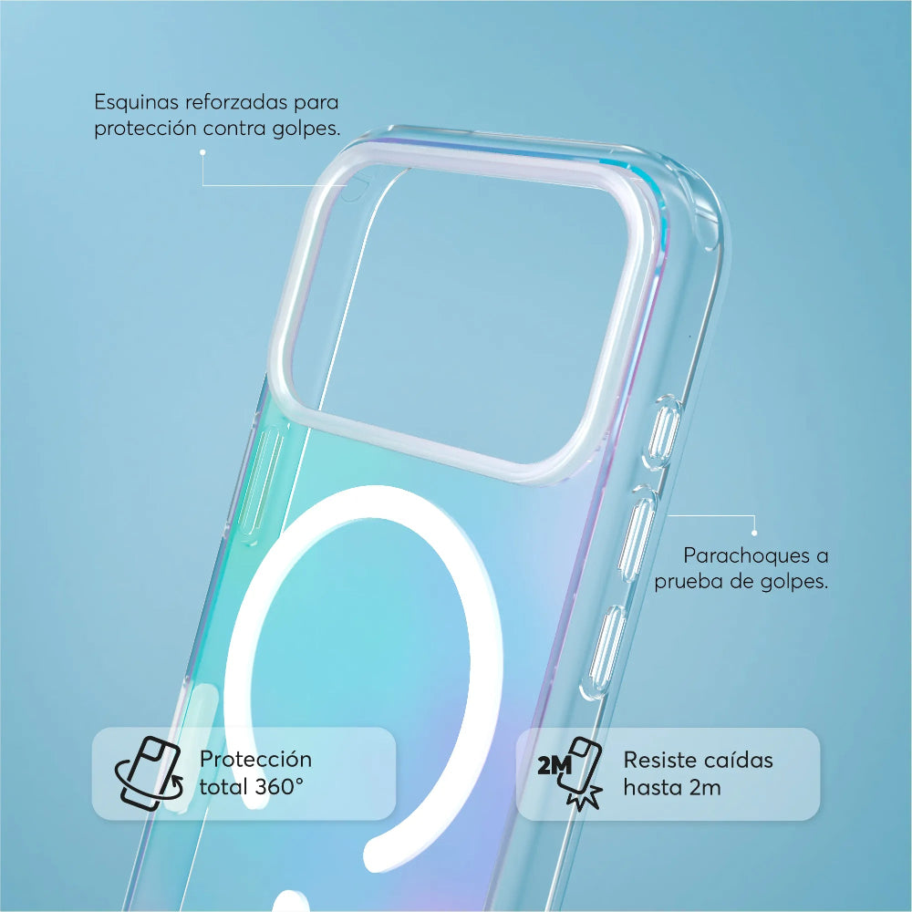Case_NCO_SafeCase_Clear_con_MagSafe_para_iPhone_18_Pro_Arcoíris_Imagen_posicion_3_iShop_Colombia
