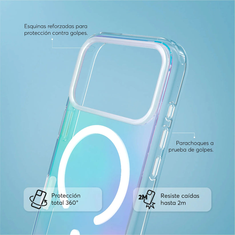 Case_NCO_SafeCase_Clear_con_MagSafe_para_iPhone_18_Pro_Arcoíris_Imagen_posicion_3_iShop_Colombia