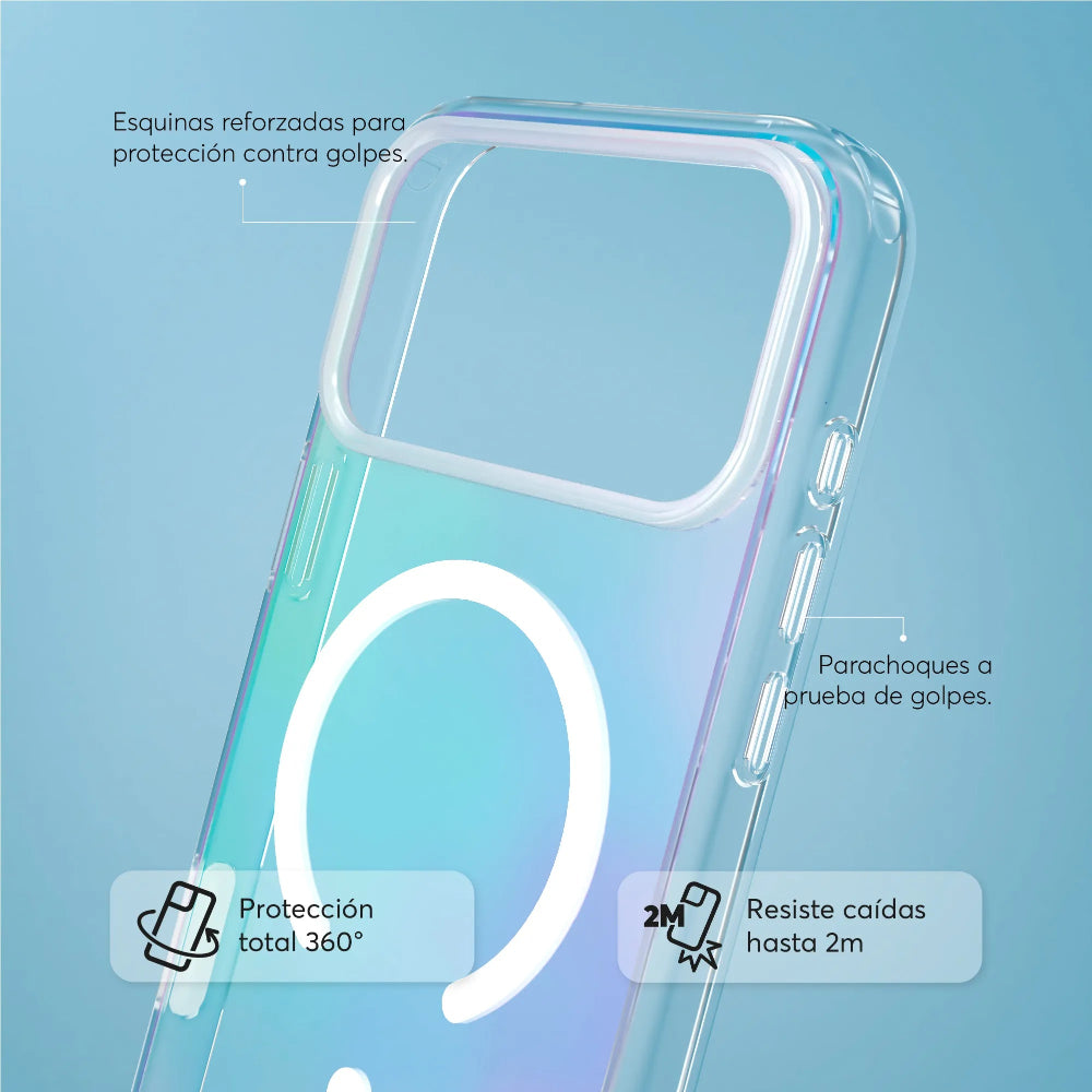 Case_NCO_SafeCase_Clear_con_MagSafe_para_iPhone_18_Pro_Max_Arcoíris_Imagen_posicion_3_iShop_Colombia