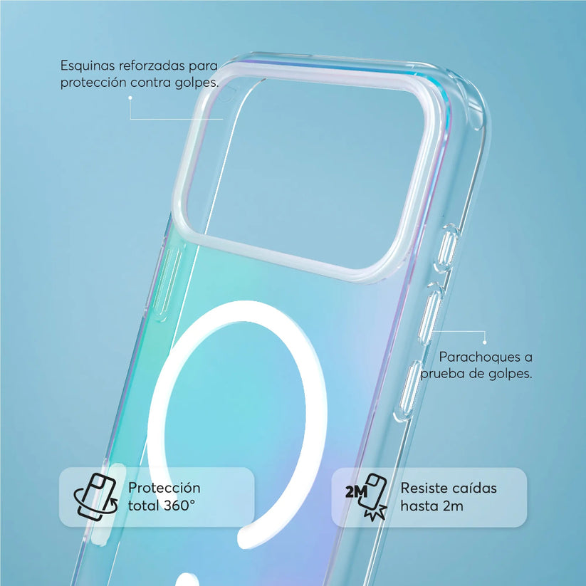 Case_NCO_SafeCase_Clear_con_MagSafe_para_iPhone_18_Pro_Max_Arcoíris_Imagen_posicion_3_iShop_Colombia