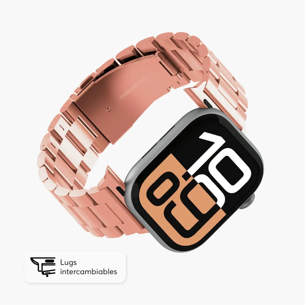 Correa_en_acero_inoxidable_ClassicLoop_NCO_para_Watch_Oro_rosa_posicion_4_iShop_Colombia