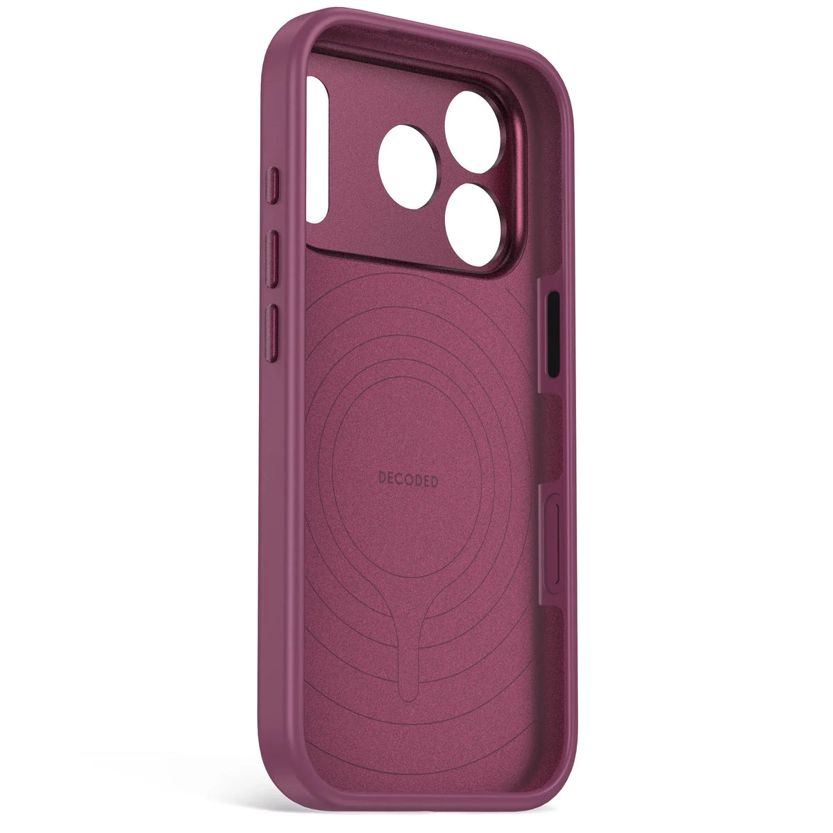 Case Decoded Silicone Antimicrobial con MagSafe para iPhone 18/17 Pro - Vino Tinto