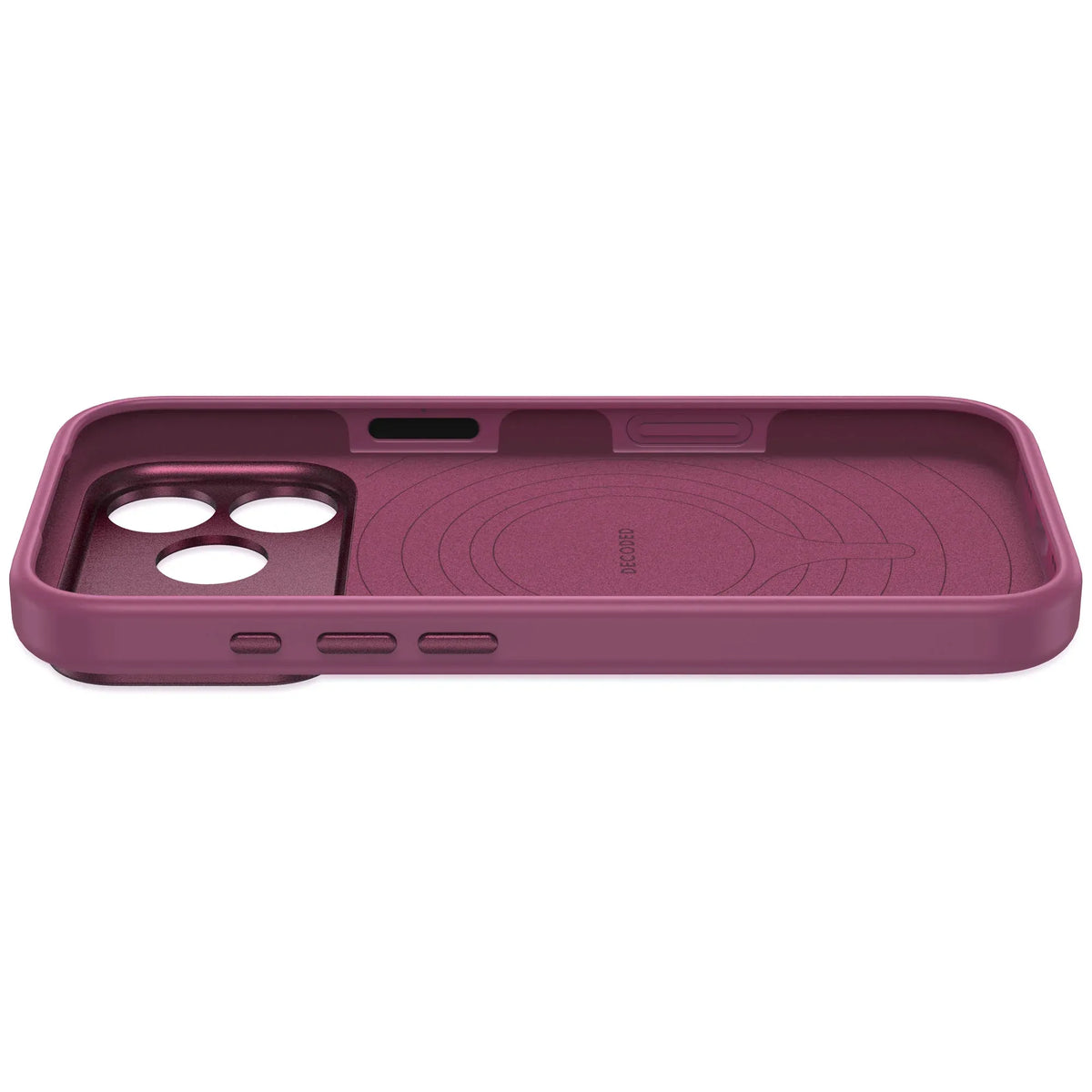 Case Decoded Silicone Antimicrobial con MagSafe para iPhone 18/17 Pro Max - Vino Tinto