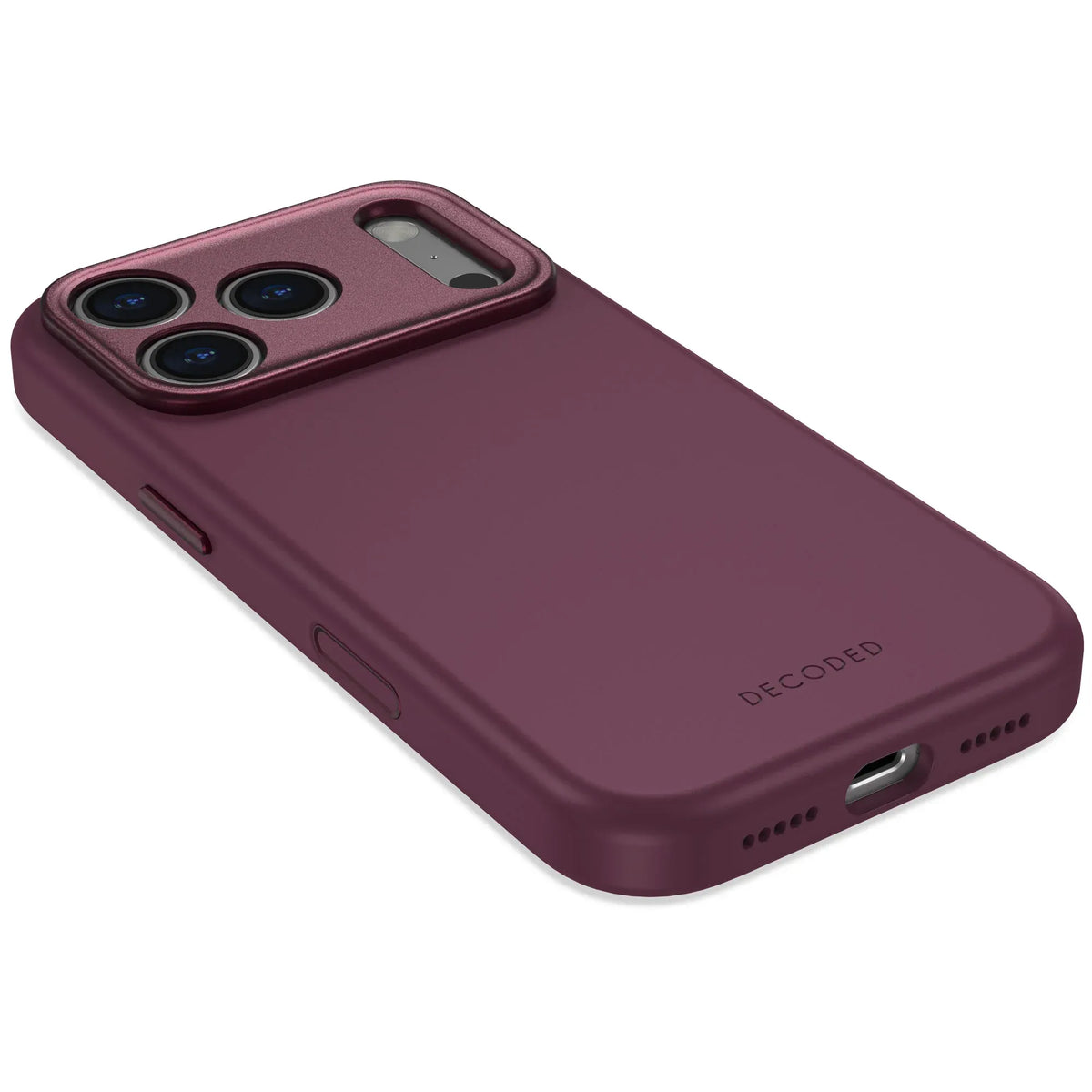 Case Decoded Silicone Antimicrobial con MagSafe para iPhone 18/17 Pro Max - Vino Tinto
