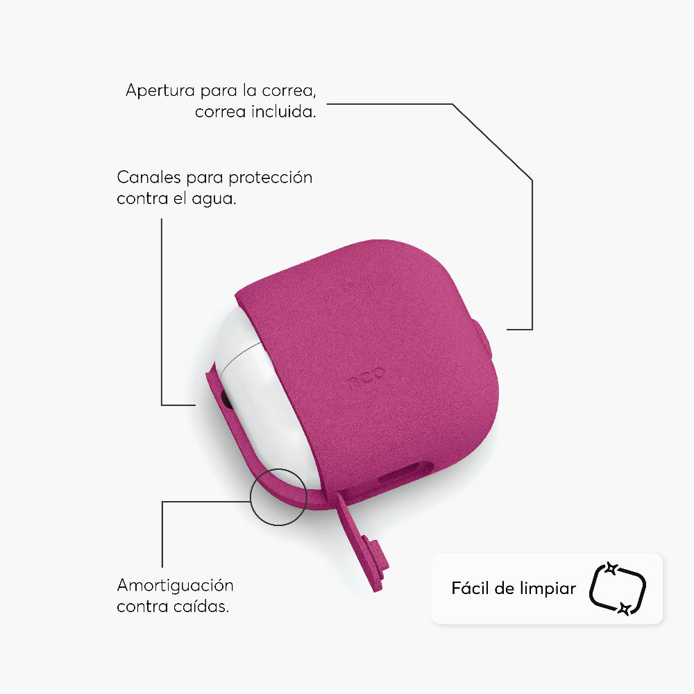 Case NCO SiliconeGuard para Airpods 4 - Rosado