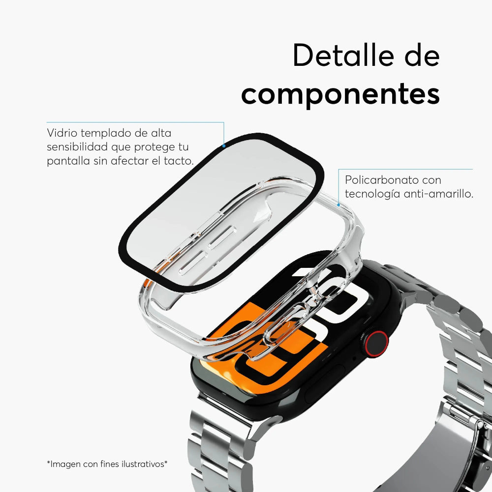 Case NCO ClearCase Crystal para Apple Watch Series 11 / 10 - 42mm - Transparente — vista 3 | iShop Colombia