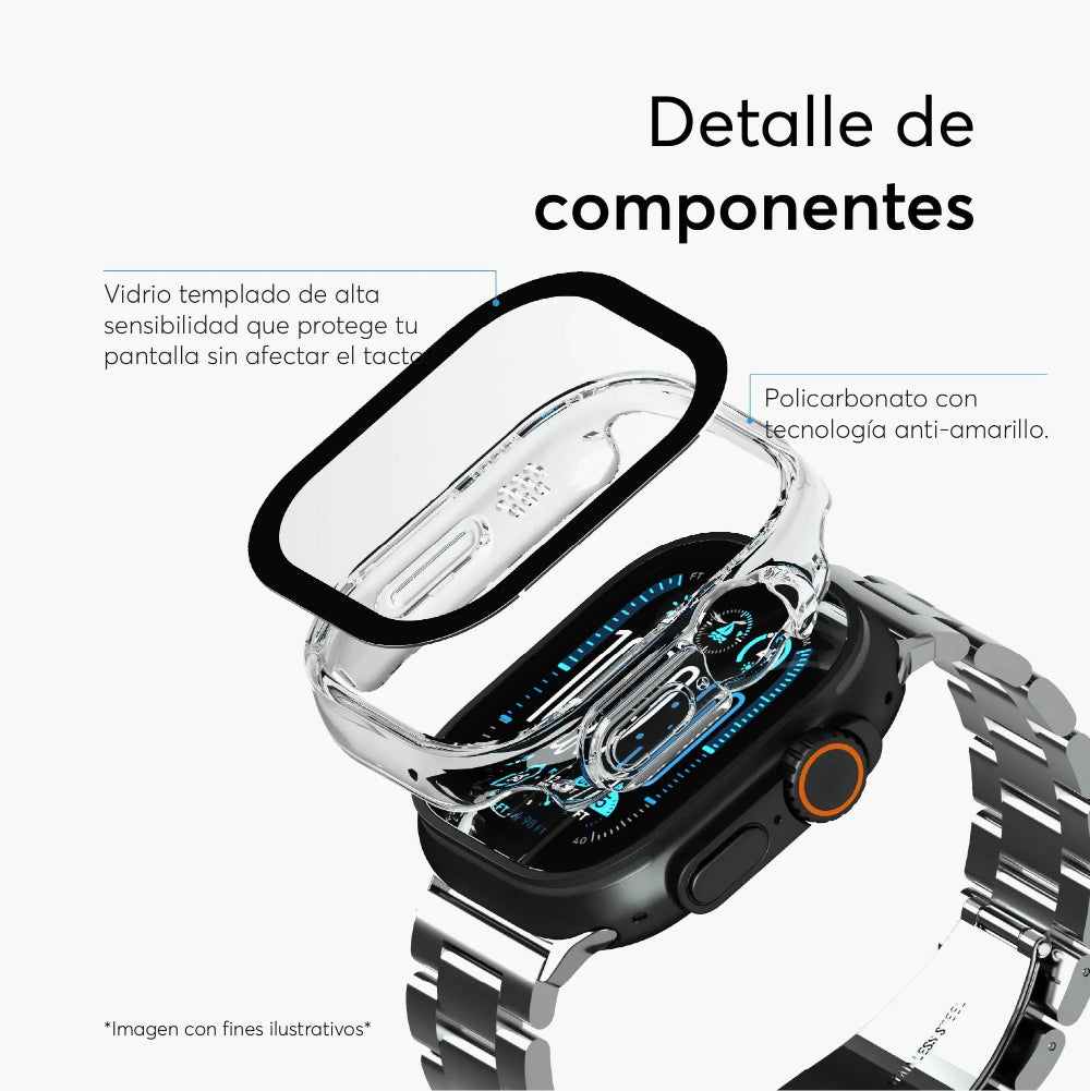 Case NCO ClearCase Crystal para Apple Watch Ultra 3 / 2 / 1 - 49mm - Transparente — vista 3 | iShop Colombia