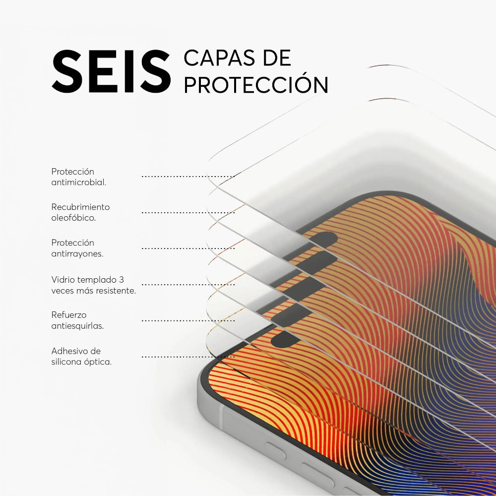 Protector de Pantalla NCO GlassGuard ion+ para iPhone 17 Air - Transparente
