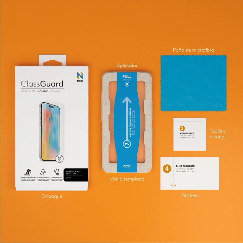 Protector_Pantalla_NCO_GlassGuard_ion+_iPhone_18_Pro_Transparente_Imagen_posicion_8_iShop_Colombia