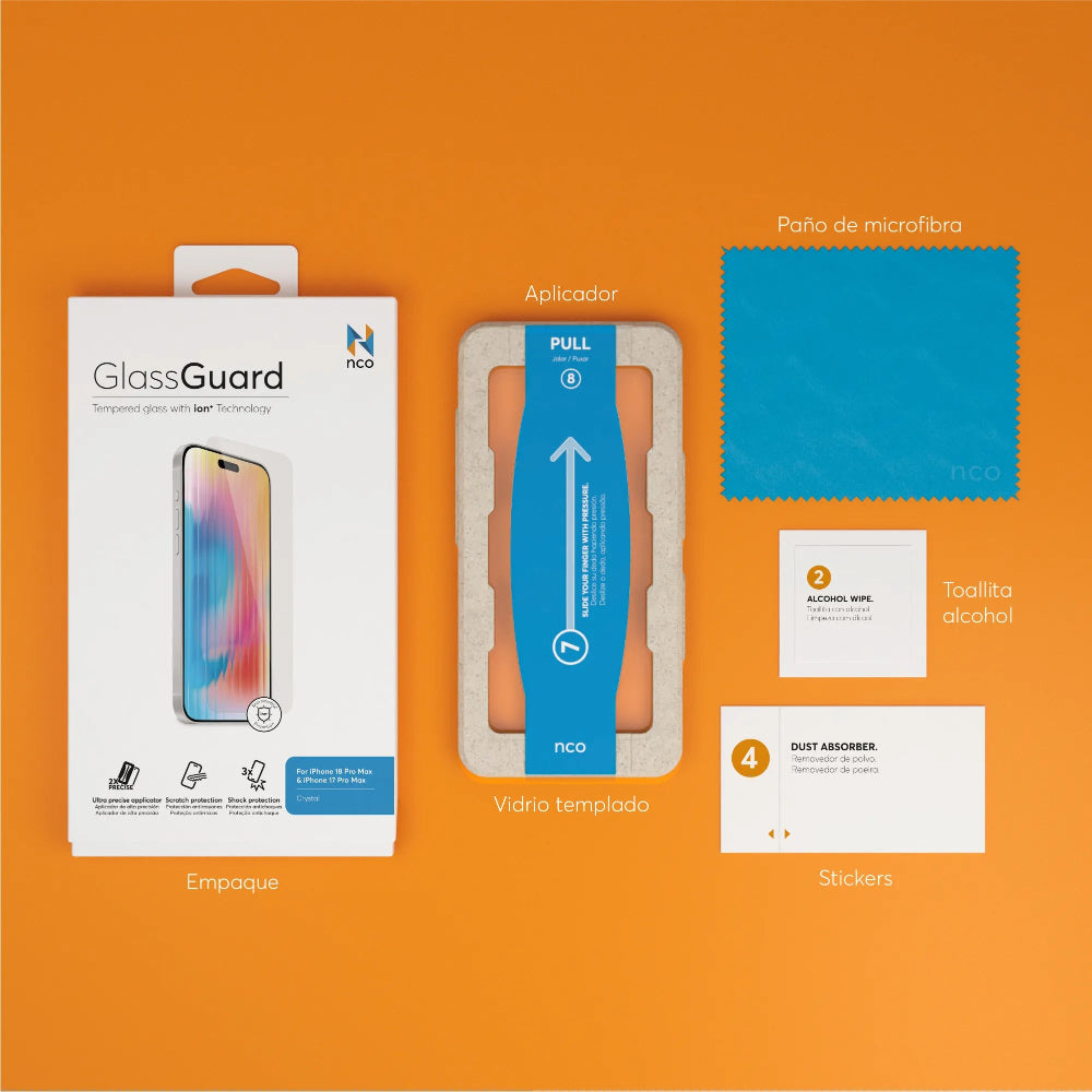 Protector_de_Pantalla_NCO_GlassGuard_ion+_para_iPhone_18_Pro_Max_Transparente_Imagen_posicion_8_iShop_Colombia
