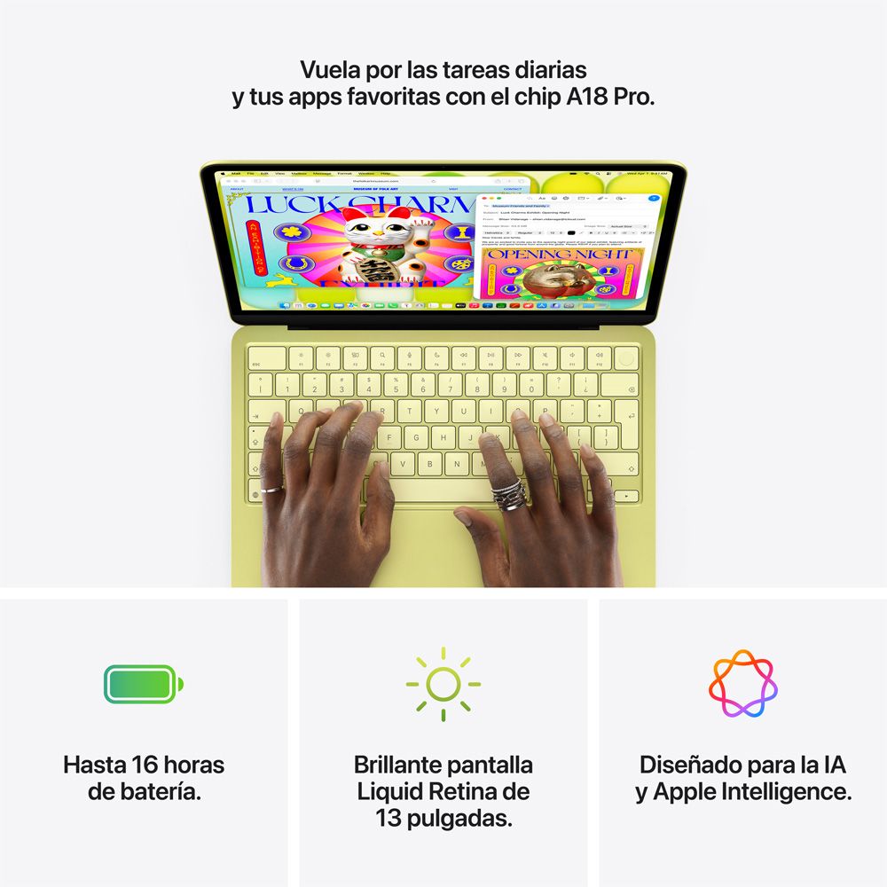 MacBook Neo de 13 pulgadas: Chip A18 Pro de Apple con CPU de 6 núcleos y GPU de 5 núcleos, Magic Keyboard con Touch ID, 512 GB SSD - Rosa rubor — vista 9 | iShop Colombia