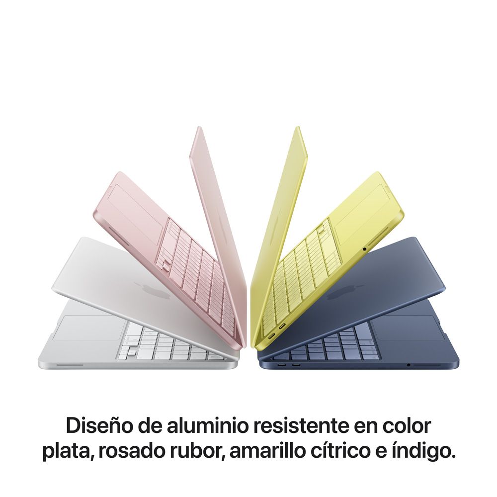 MacBook Neo de 13 pulgadas: Chip A18 Pro de Apple con CPU de 6 núcleos y GPU de 5 núcleos, Magic Keyboard con Touch ID, 512 GB SSD - Amarillo cítrico — vista 3 | iShop Colombia