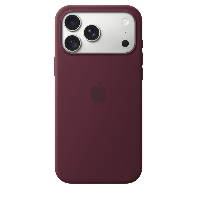 Funda_de_silicón_con_MagSafe_para_el_iPhone_18_Pro_Max_Color_borgoña_Imagen_posicion_3_iShop_Colombia