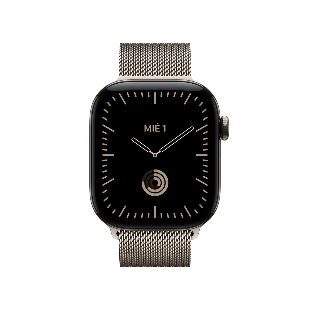 Apple_Watch_Series_12_GPS_Cellular_caja_de_titanio_natural_de_42_mm_correa_estilo_milanes_color_natural_Imagen_posicion_2_iShop_Colombia