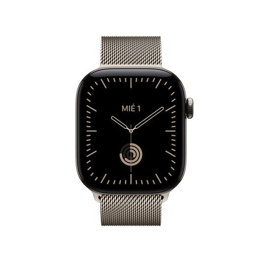 Apple_Watch_Series_12_GPS_Cellular_caja_de_titanio_natural_de_42_mm_correa_estilo_milanes_color_natural_Imagen_posicion_2_iShop_Colombia
