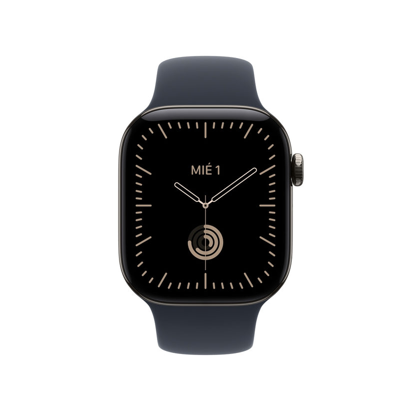 Apple_Watch_Series_12_GPS_Cellular_caja_de_titanio_natural_de_42_mm_correa_deportiva_azul_marino_M_L_Imagen_posicion_2_iShop_Colombia