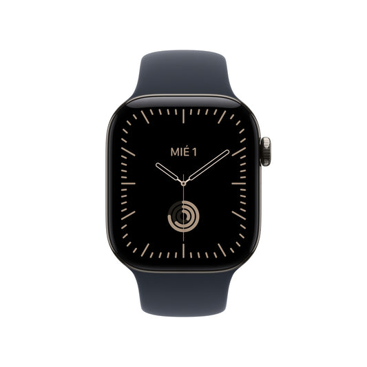 Apple_Watch_Series_12_GPS_Cellular_caja_de_titanio_natural_de_42_mm_correa_deportiva_azul_marino_M_L_Imagen_posicion_2_iShop_Colombia